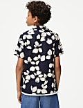 Linen Rich Floral Mini Me Shirt (6-16 Yrs)