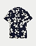 Linen Rich Floral Mini Me Shirt (6-16 Yrs)