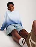 Cotton Rich Ombre Back Graphic Sweatshirt (6-16 Yrs)