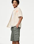 Pure Cotton Cargo Shorts (6-16 Yrs)