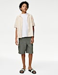 Pure Cotton Cargo Shorts (6-16 Yrs)