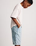 Denim Striped Carpenter Shorts (6-16 Yrs)