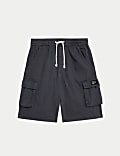 Pure Cotton Cargo Shorts (6-16 Yrs)