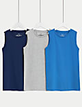 3pk Cotton Rich Vests (6-16 Yrs)