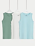 3pk Cotton Rich Vests (6-16 Yrs)