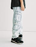 Pure Cotton Cargo Jeans (6-16 Yrs)