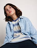 Pure Cotton Striped New Legacy T-Shirt (6-16 Yrs)