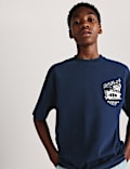 Pure Cotton Pizza Diner Graphic T-Shirt (6-16 Yrs)