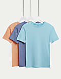 3pk Pure Cotton Striped T-shirts (6-16 Yrs)