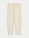 Linen Rich Striped Trousers (6-16 Yrs)
