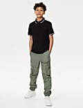 Pure Cotton Cargo Trousers (6-16 Yrs)
