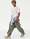 Pure Cotton Cargo Trousers (6-16 Yrs)