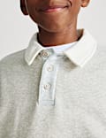 Cotton Rich Appliqu&eacute; Graphic Rugby Top (6-16 Yrs)