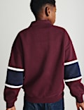 Cotton Rich Colour Block Rugby Sweatshirt (6-16 Yrs)