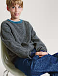 Pull uni en maille