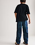 Pure Cotton Baggy Carpenter Jeans (6-16 Yrs)