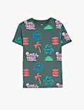 Pure Cotton Patterned T-Shirt (6-16 Yrs)