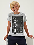 Cotton Rich Space Graphic T-Shirt (6-16 Yrs)