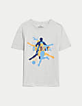 Pure Cotton Football Graphic T-Shirt (6-16 Yrs)