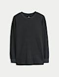 Pure Cotton Plain Long Sleeve Top (6-16 Yrs)