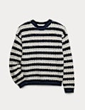 Cotton Rich Striped Knitted Jumper (2-16 Yrs)
