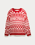 Patterned Jumper with Wool (6-16 Yrs)