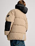 Padded Hooded Colour Block Coat (6-16 Yrs)