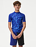 Wave Print Rash Vest (6-16 Yrs)