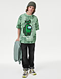 T-Shirt aus reiner Baumwolle mit Tie Dye-Among Us™ Motiv (6–16&nbsp;J.)