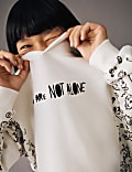 Cotton Rich Slogan Hoodie (6-16 Yrs)