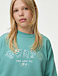 Cotton Rich Embroidered Sweatshirt (6-16 Yrs)