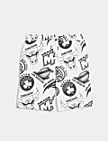 NBA Cotton Rich Printed Shorts (6-16 Yrs)