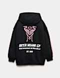 Sweat en coton à capuche et motif graphique Inter Miami (du 6 au 16 ans)