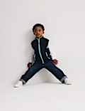 Fleece Zip Through Contrast Trim Gilet (2-8 Yrs)