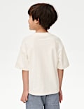Pure Cotton 'Outside' Slogan T-Shirt (1-8 Yrs)