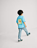 Pure Cotton Back Graphic T-Shirt (2-8 Yrs)