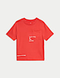 Cotton Rich Slogan T-Shirt (2-8 Yrs)