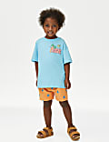 Pure Cotton Slogan T-Shirt (2-8 Yrs)