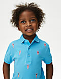 Pure Cotton Lobster Embroidered Polo Shirt (2-8 Yrs)