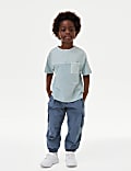 Cotton Rich Striped Textured T-Shirt (2-8 Yrs)