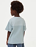 Cotton Rich Striped Textured T-Shirt (2-8 Yrs)