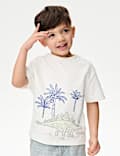 Pure Cotton Dinosaur Scene T-Shirt (2-8 Yrs)
