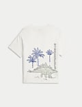 Pure Cotton Dinosaur Scene T-Shirt (2-8 Yrs)
