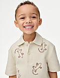 Cotton Rich Embroidered Polo Shirt (1-8 Yrs)