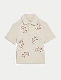 Cotton Rich Embroidered Polo Shirt (1-8 Yrs)