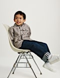 Pure Cotton Brushed Striped Shirt (2-8 Yrs)