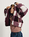 Borg Checked Jacket (2-8 Yrs)