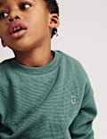 Pure Cotton Textured Long Sleeve Top (1-8 Yrs)