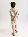 Cotton Rich Knitted Striped T-Shirt (2-8 Yrs)