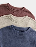 3 Pack Pure Cotton Waffle Tops (2-8 Yrs)